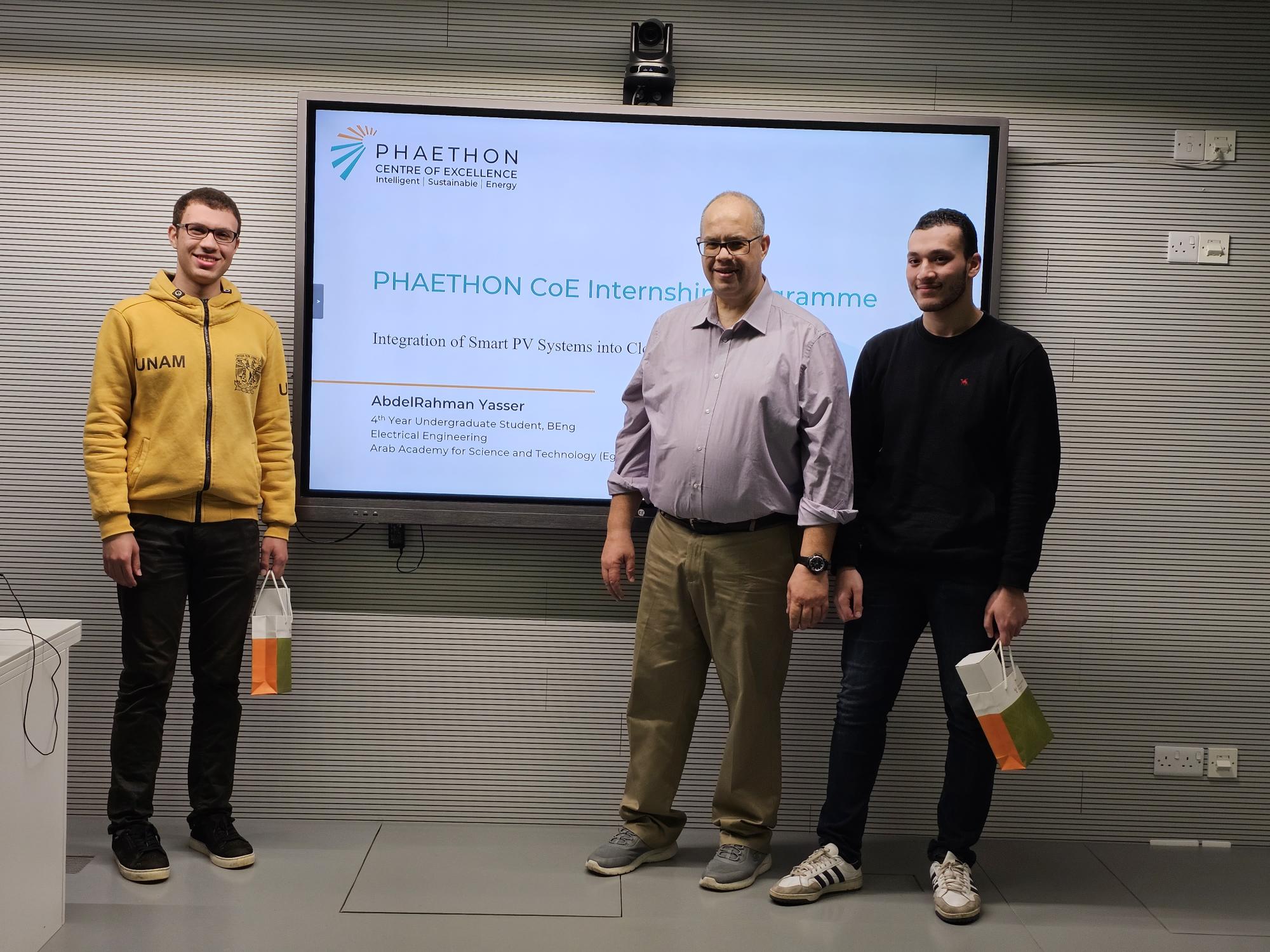 First PHAETHON CoE Internship Programme students